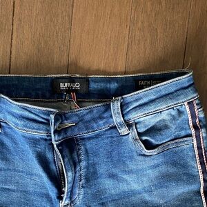 Buffalo David Bitton Indigo Denim Jeans with Red-White Side Stripe